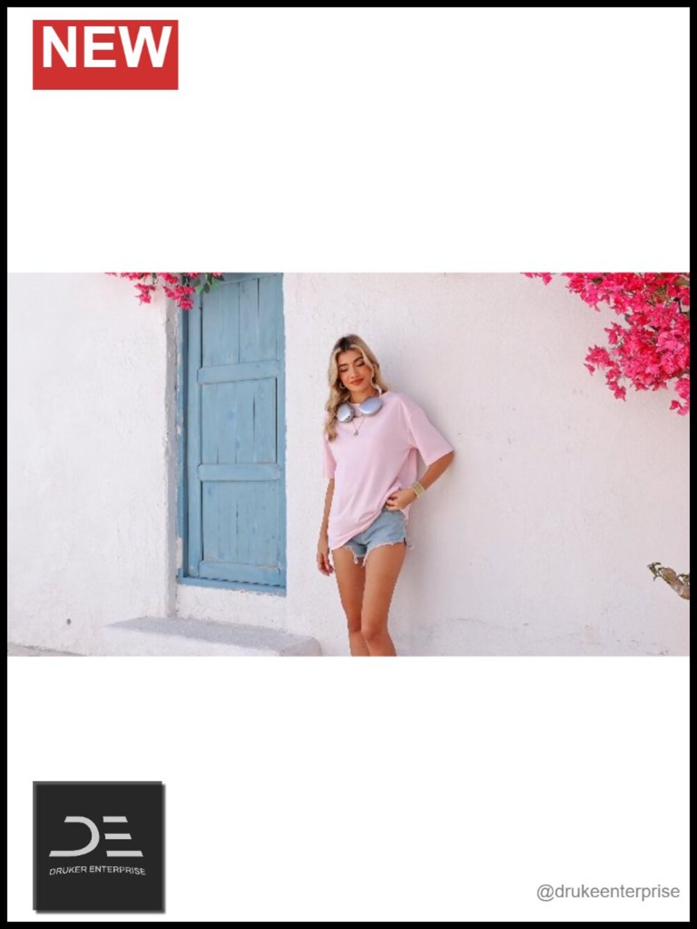 Oversized Tshirt Short Sleeve Crewneck Loose Fit Basic Tee Cotton Blend Plus - Picture 6 of 6